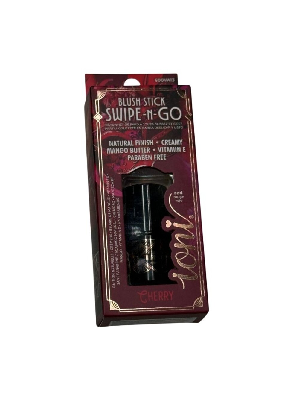 Ioni Blush Stick Swipe N Go Cherry Red Cream Natural Finish New